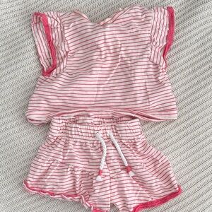 Jessica Simpson Pink Striped Kids Matching Set